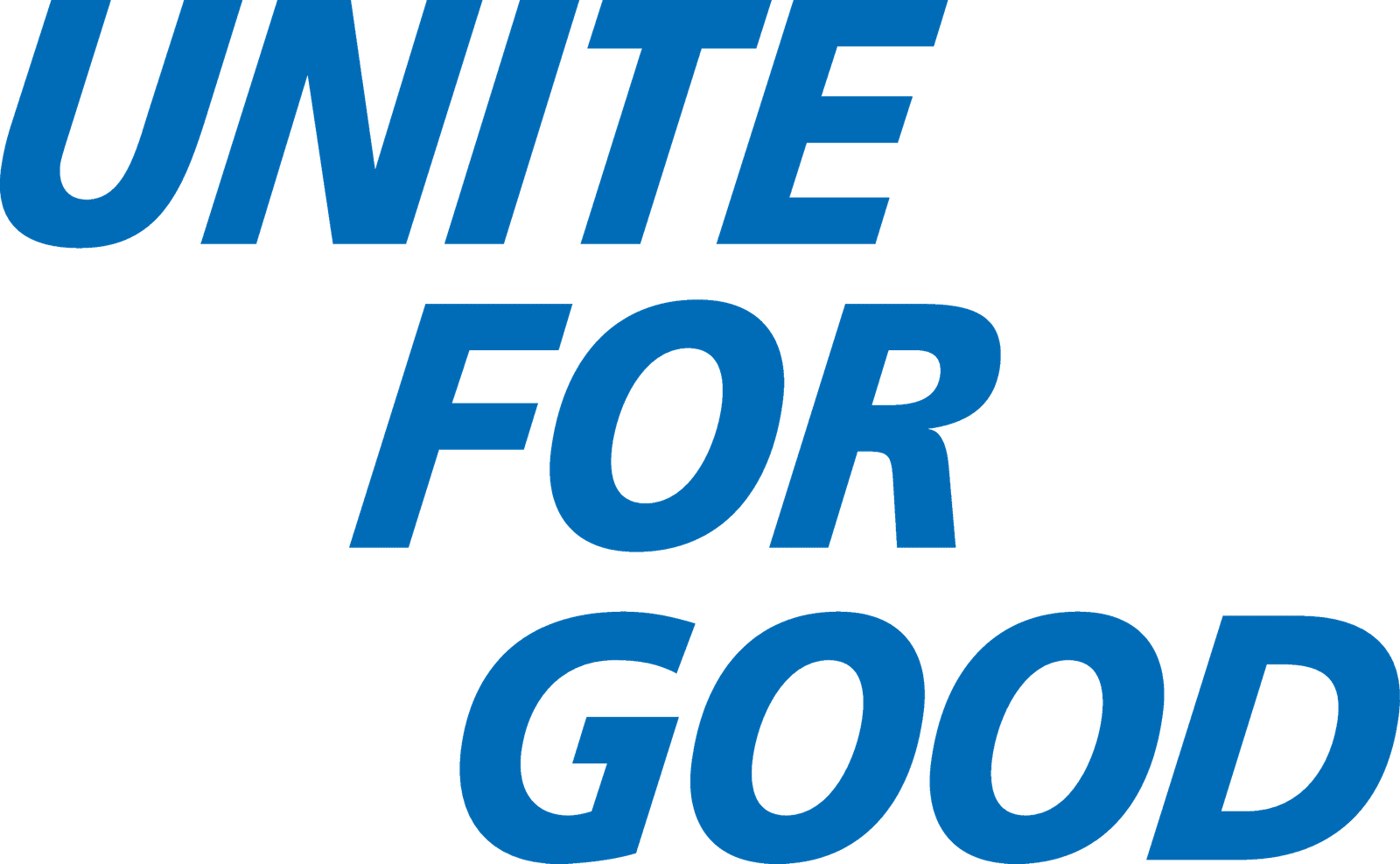 Banner UNITE FOR GOOD de la Rotary și cluburile Rotariene